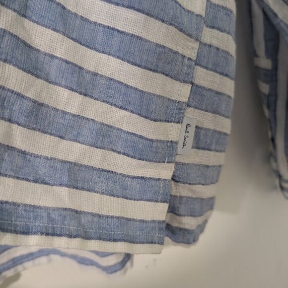 PS Paul Smith | Casual Fit Striped Vacation Shirt - Picture 8 of 15